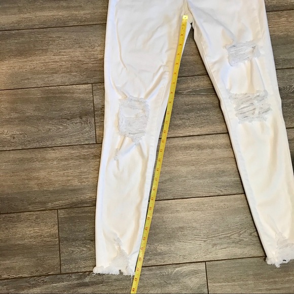 American Eagle white distressed jeans strech - Picture 3 of 14